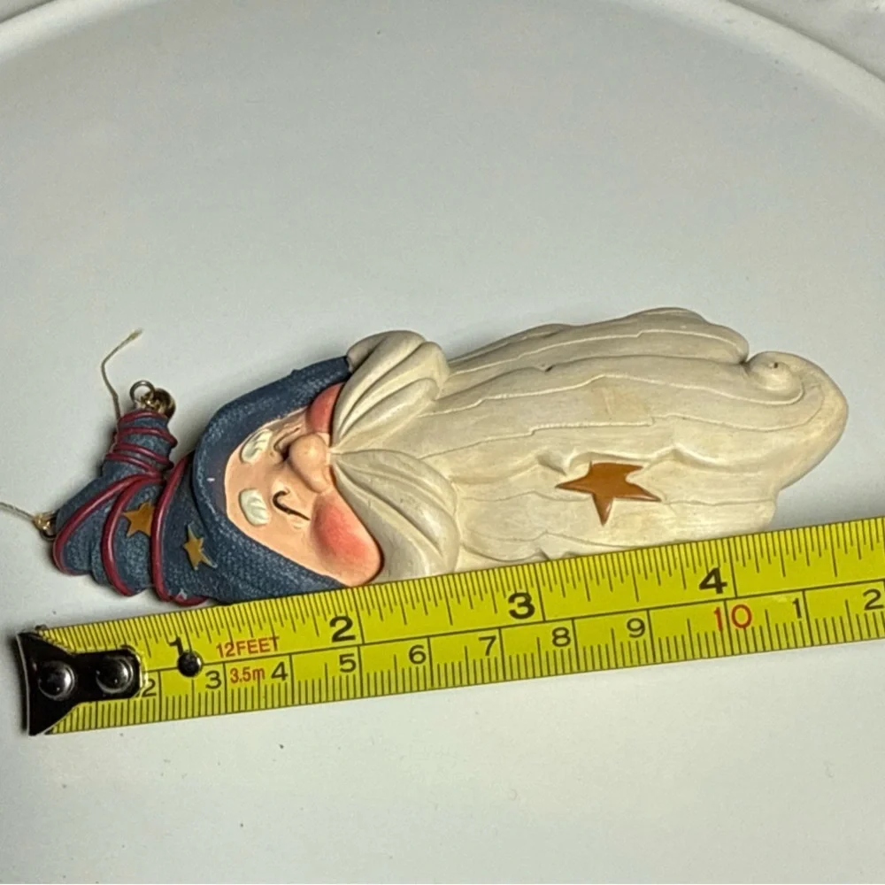 Santa Wizard Ornament Santa Celestial Hat Stars Christmas Halloween Santa Resin